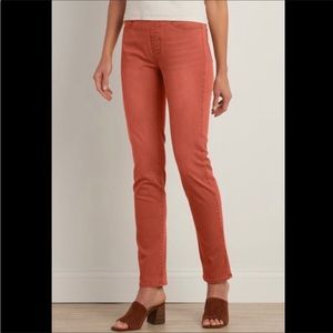 NWT Soft Surroundings Pull On Straight Leg Jeans Ultimate Denim L